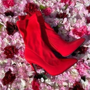 Red sock boot heels